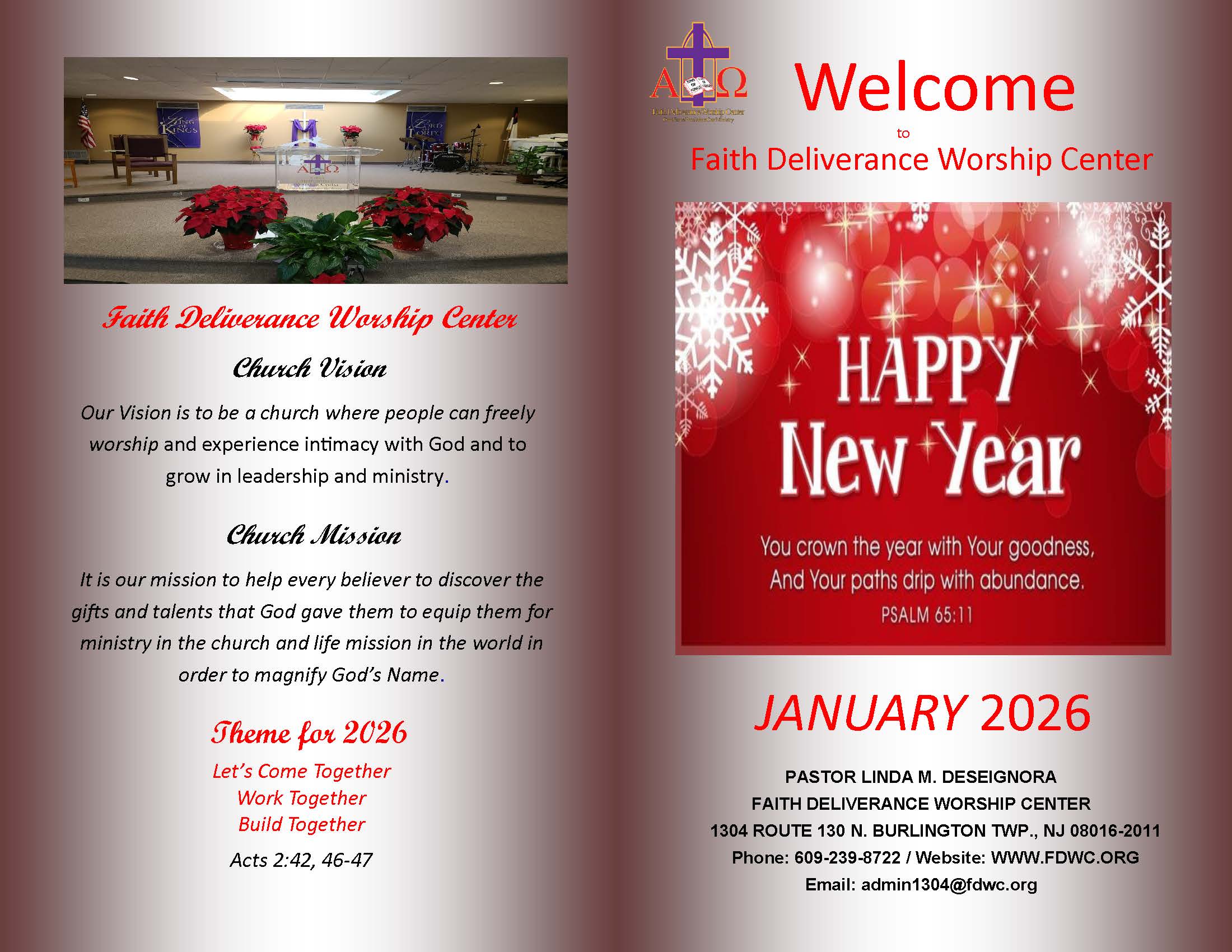 Church Bulletin Page